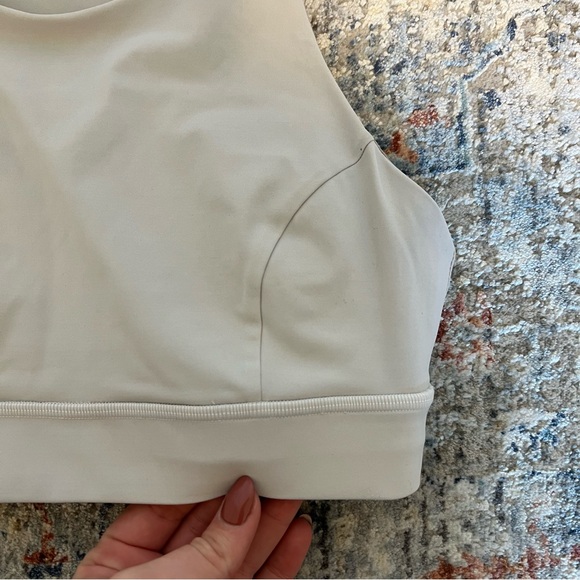 High Neck Lululemon White Sports Bra - Picture 2 of 4